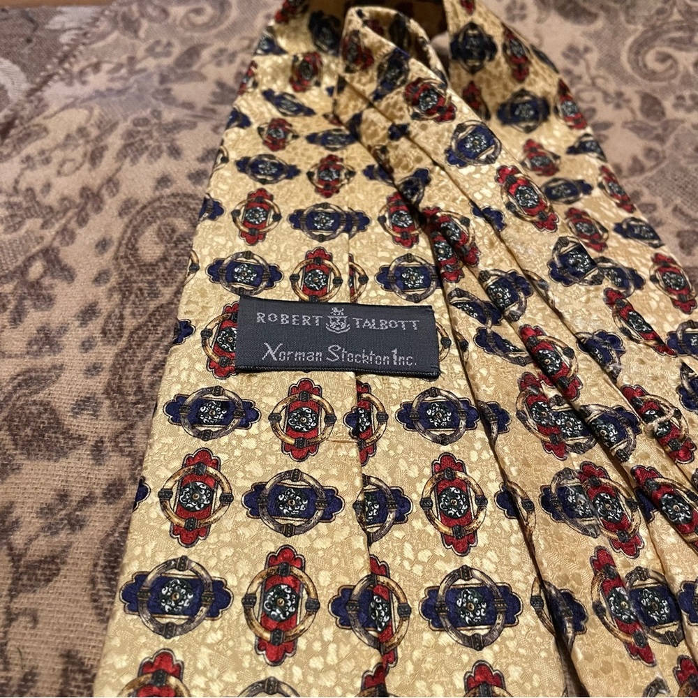 Robert Talbott Patterned Silk Tie, Made In Italy,… - image 3